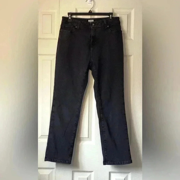 L.L. Bean Denim - L.L.Bean Womens Classic Fit Black Fully Lined Jeans Size 12P